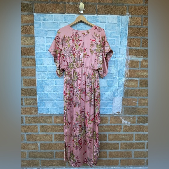 poupette st barth long kaftan amaya pink leo forest size M/L - Picture 11 of 16